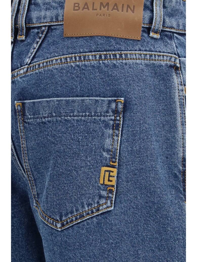 jeans straight wide-leg dark denim blue by Selfnex