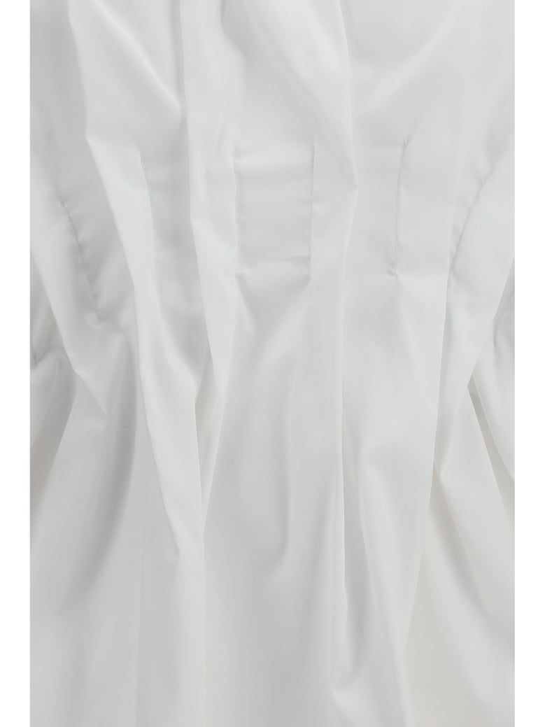 shirt with front ruching in cotton by Selfnex