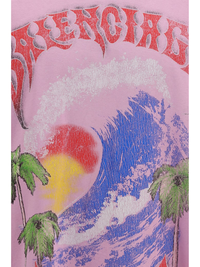 oversized t-shirt vintage surfer old pink by Selfnex