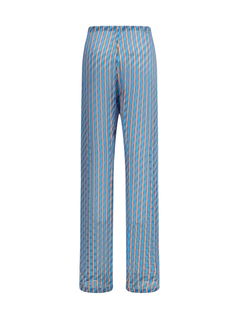 pants striped turquoise by Selfnex