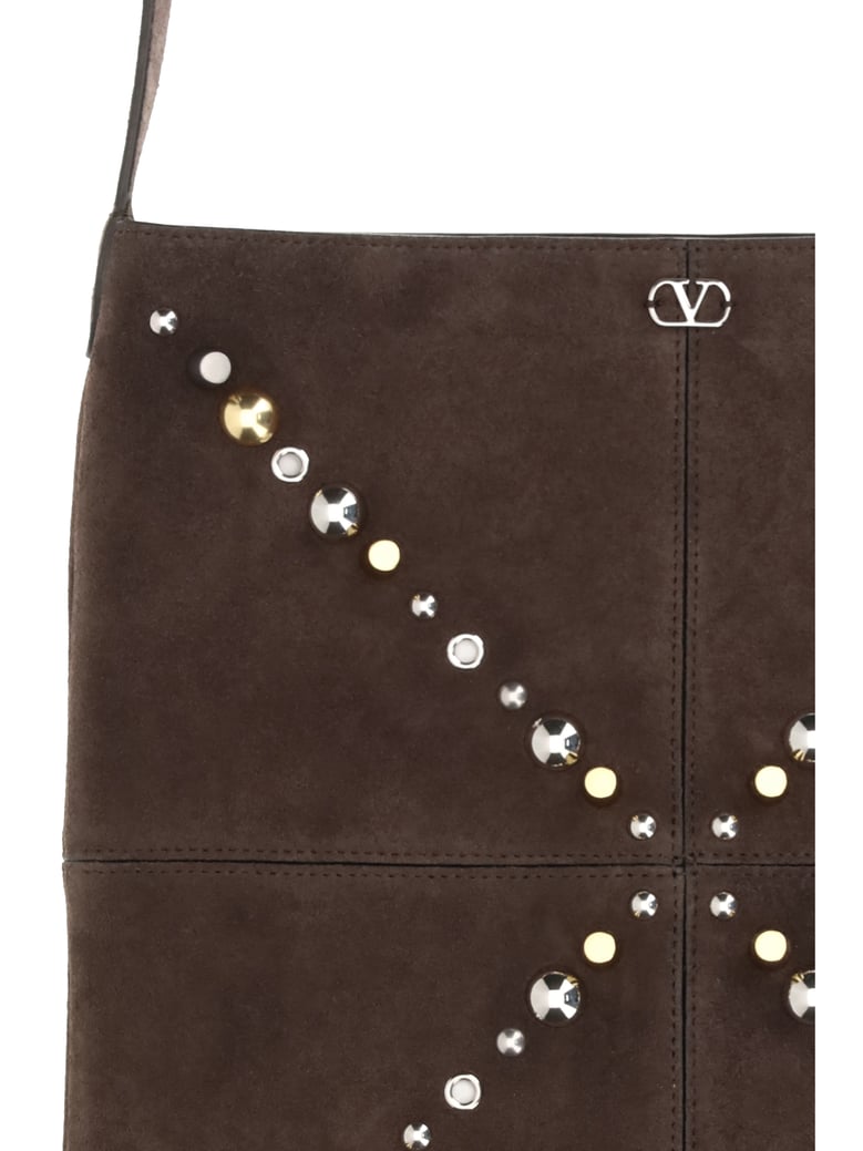 shoulder bag nellcôte dark brown suede by Selfnex