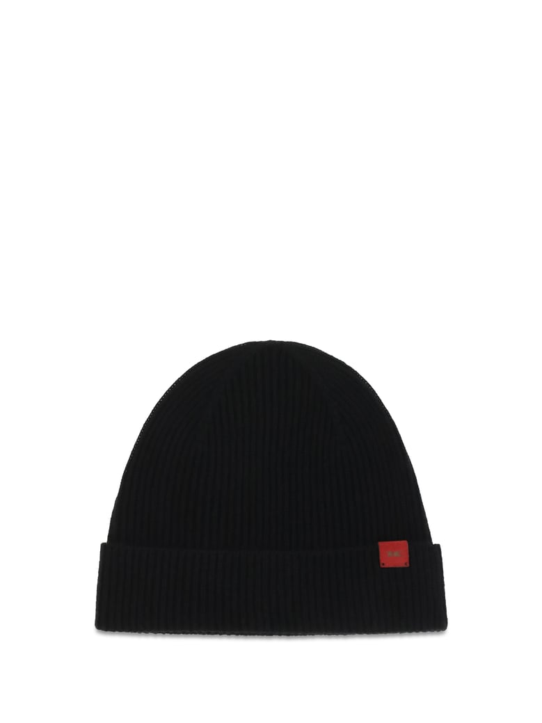 wool beanie hat black by Selfnex