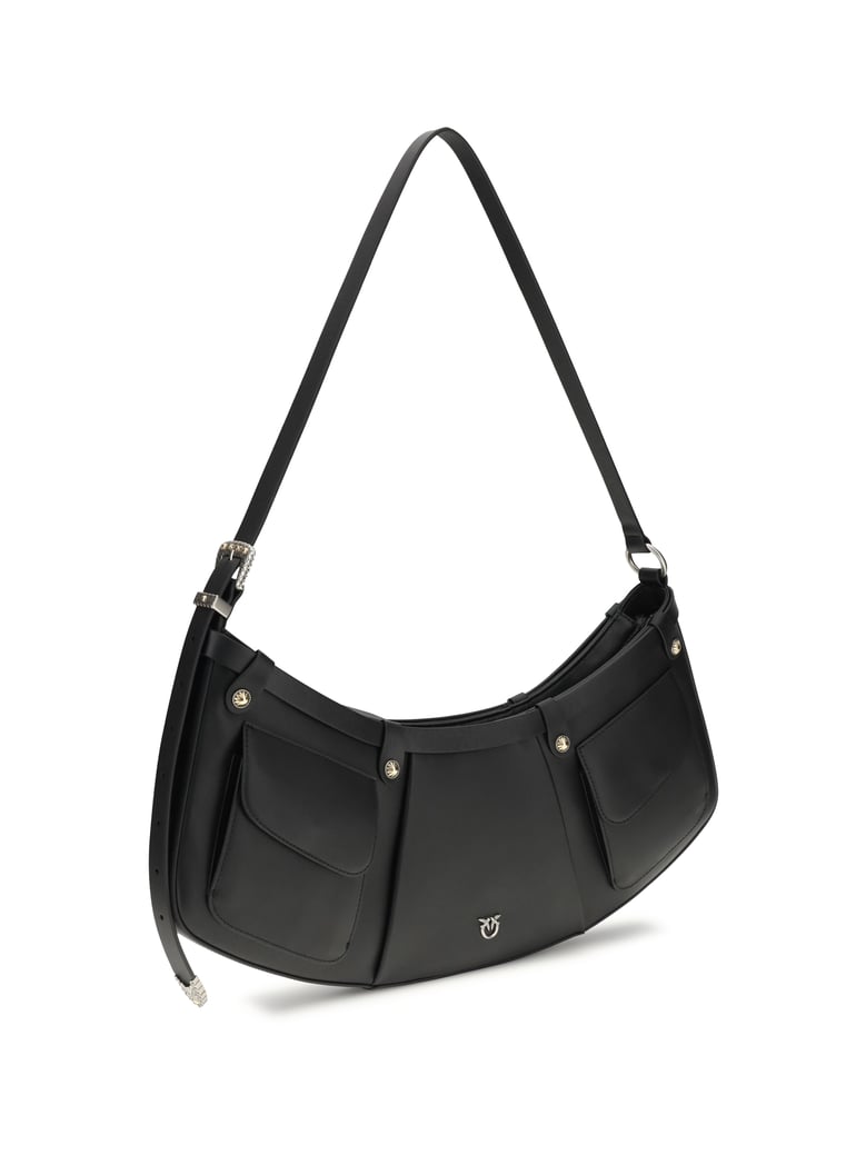 shoulder bag pocket body black/old silver by Selfnex