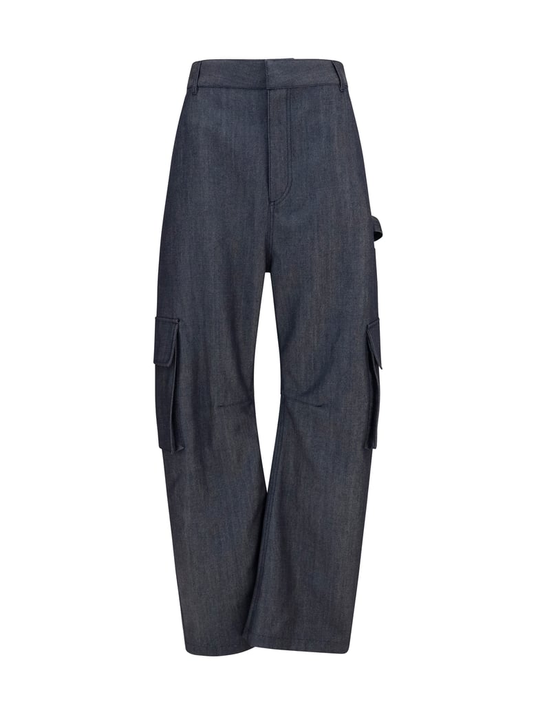 cargo pants denim print dark navy by Selfnex