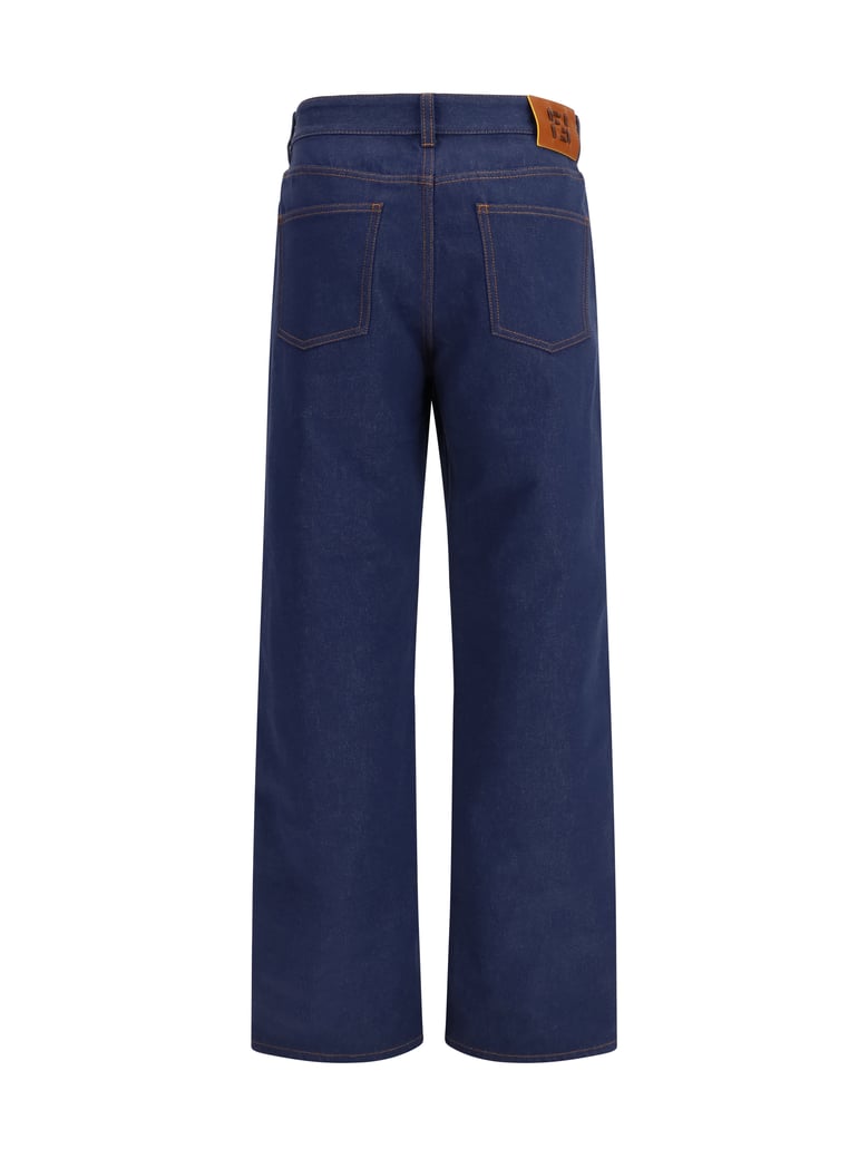 jeans straight cut navy by Selfnex