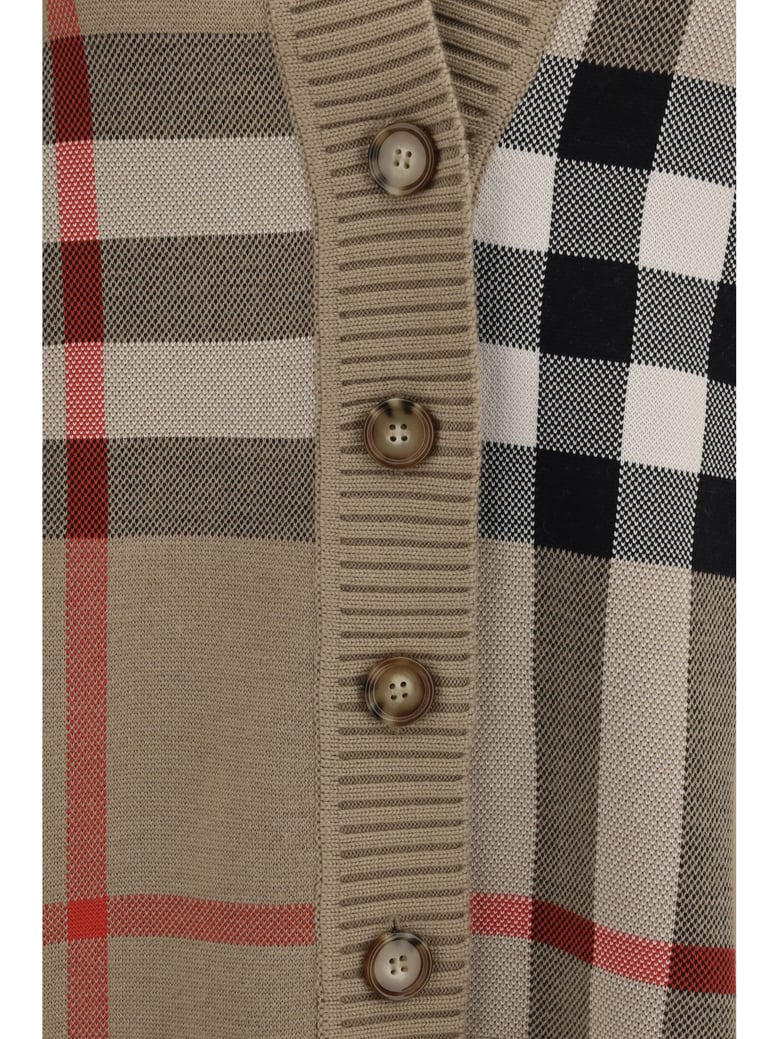 wool sweater check archive beige by Selfnex