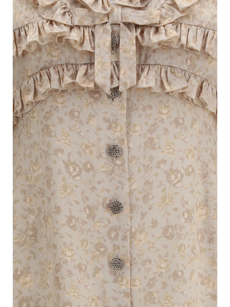 dress in cream silk by Selfnex
