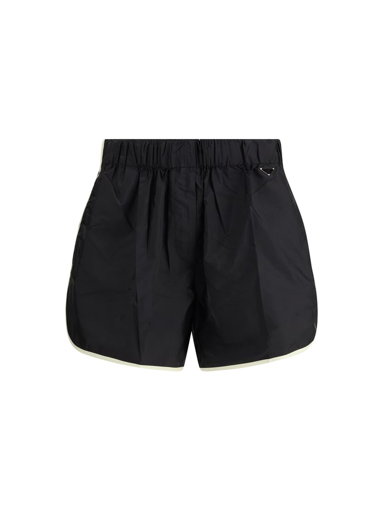 shorts re-nylon black/vanilla by Selfnex