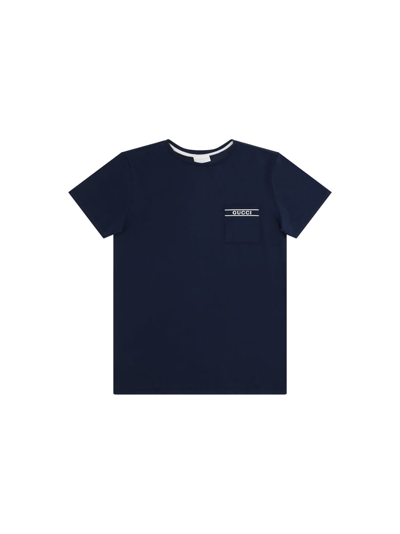 cotton t-shirt prussian blue/white by Selfnex