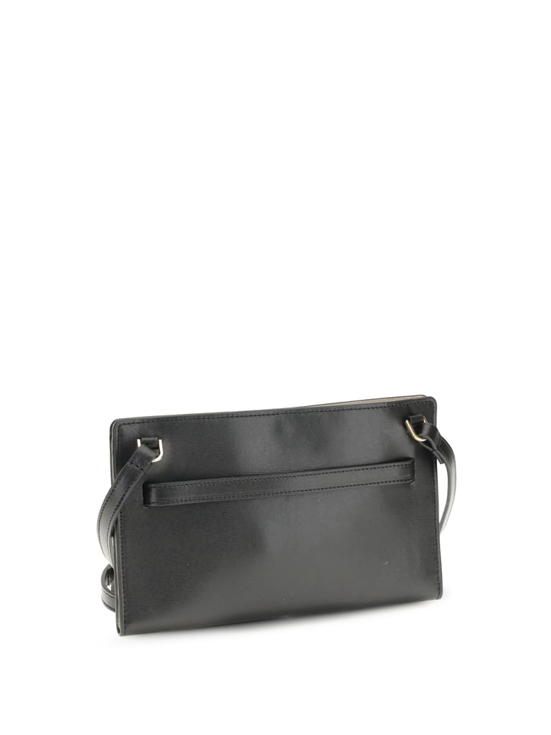 belted leather crossbody bag black by Selfnex