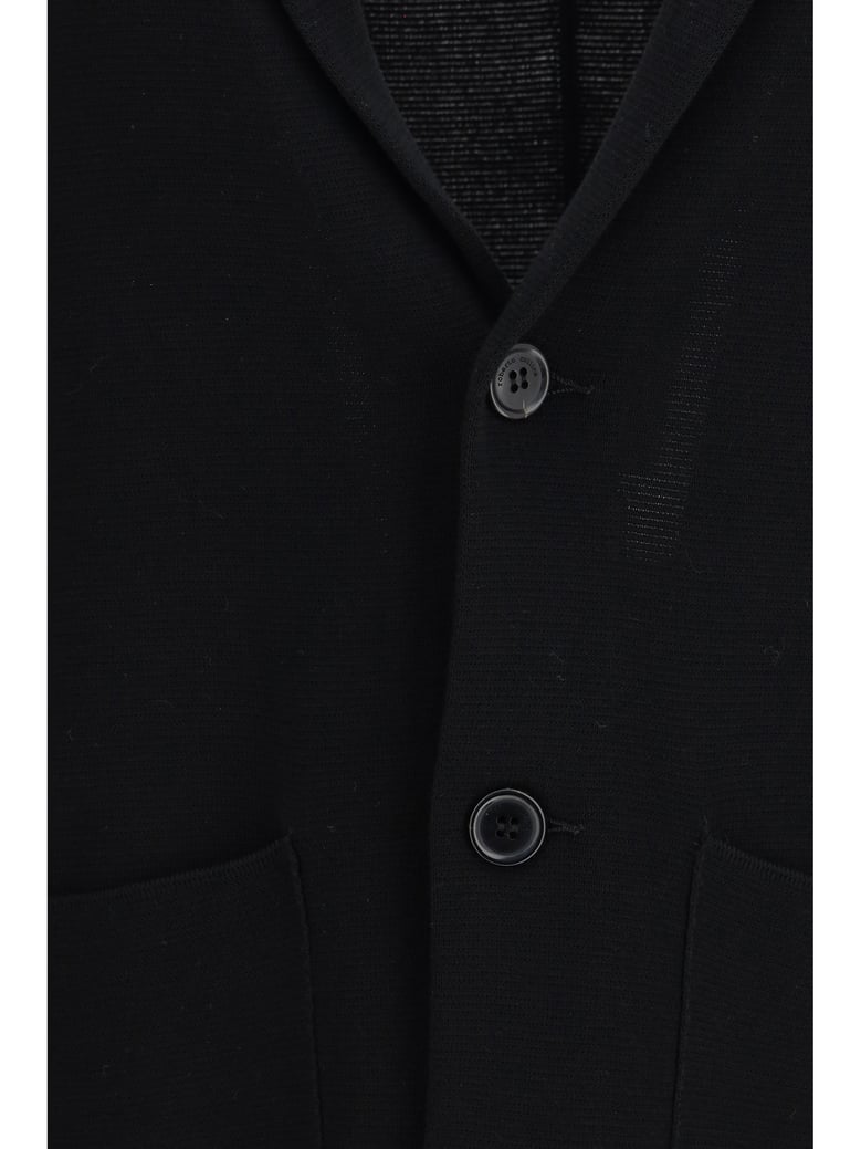 knit jacket black by Selfnex