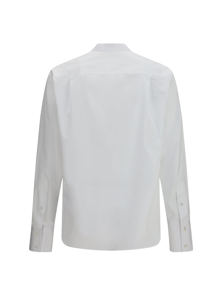 cotton shirt with bow, white by Selfnex