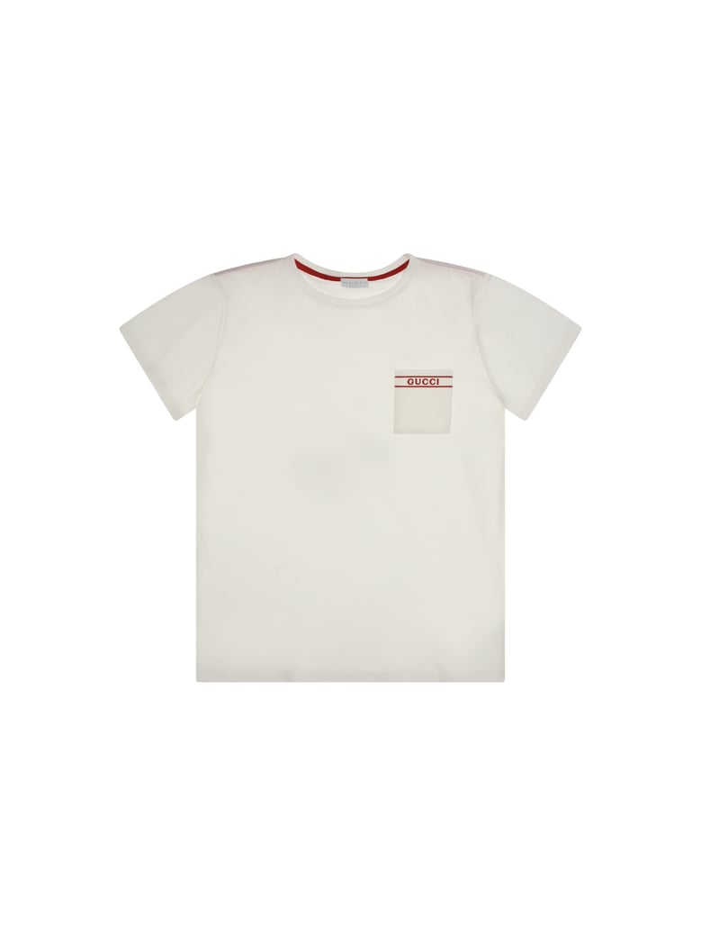 cotton t-shirt white/red by Selfnex