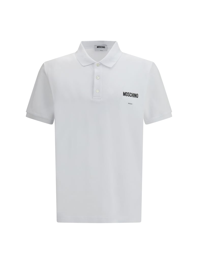 polo shirt cotton white print by Selfnex