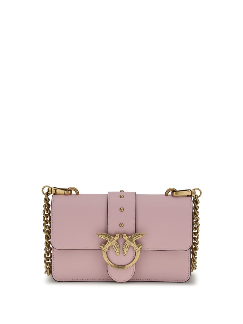 shoulder bag love one light pink/antique gold by Selfnex