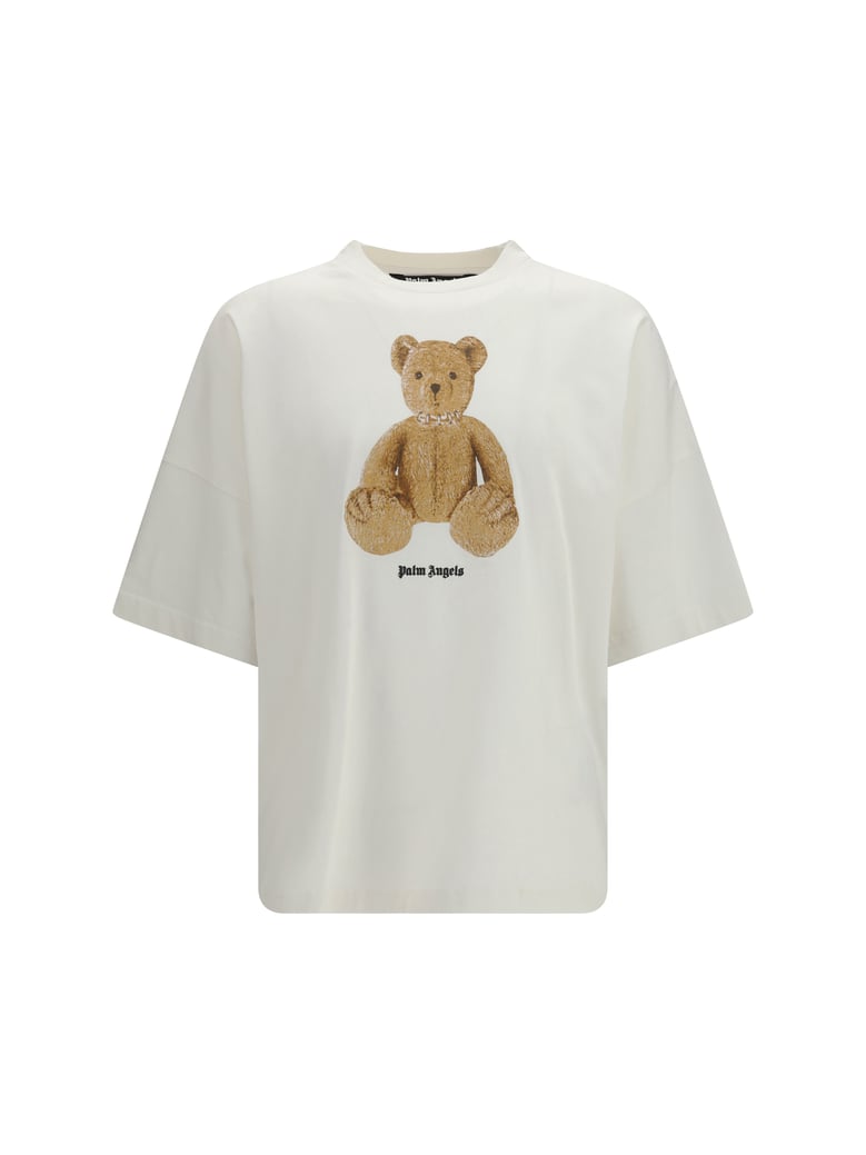 t-shirt bear print off white/brown by Selfnex