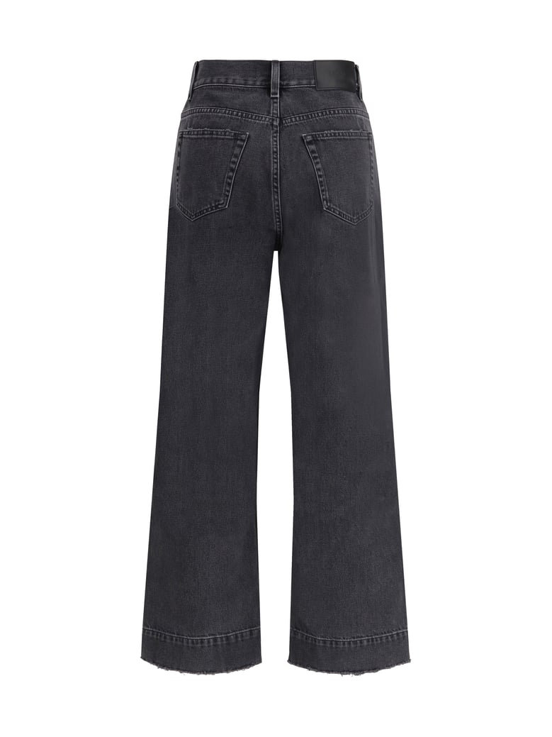 jeans high-waisted cropped asphalt black by Selfnex