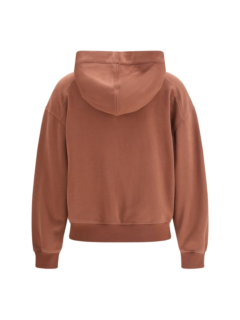 hooded cotton sweatshirt brandy brown by Selfnex
