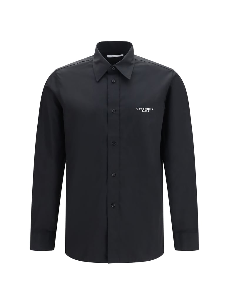 shirt poplin embroidered black by Selfnex