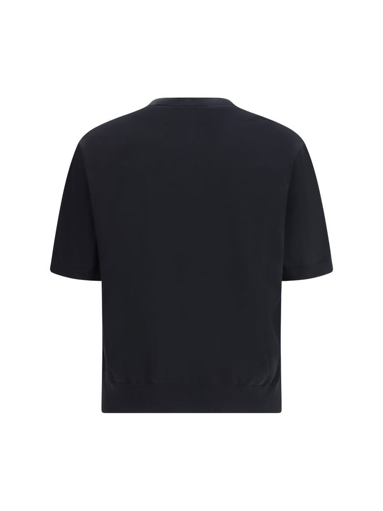 t-shirt cotton knit black by Selfnex