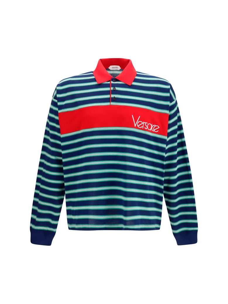 polo shirt ink/grass green/white by Selfnex