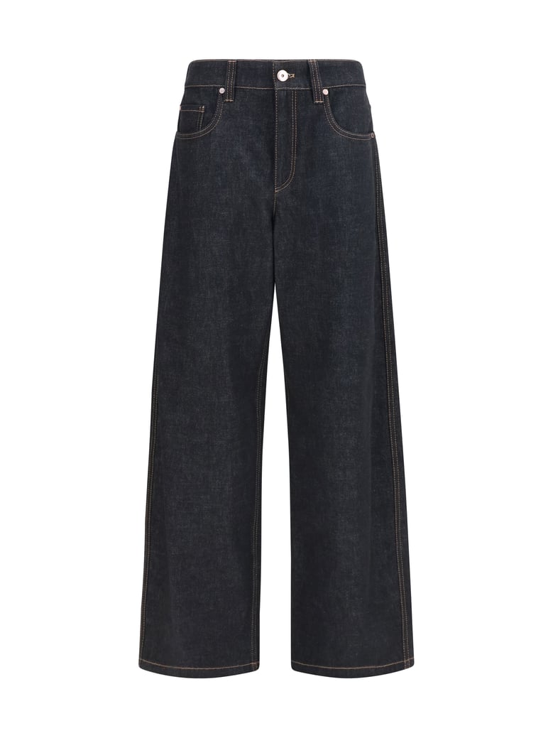 jeans straight-leg denim black by Selfnex