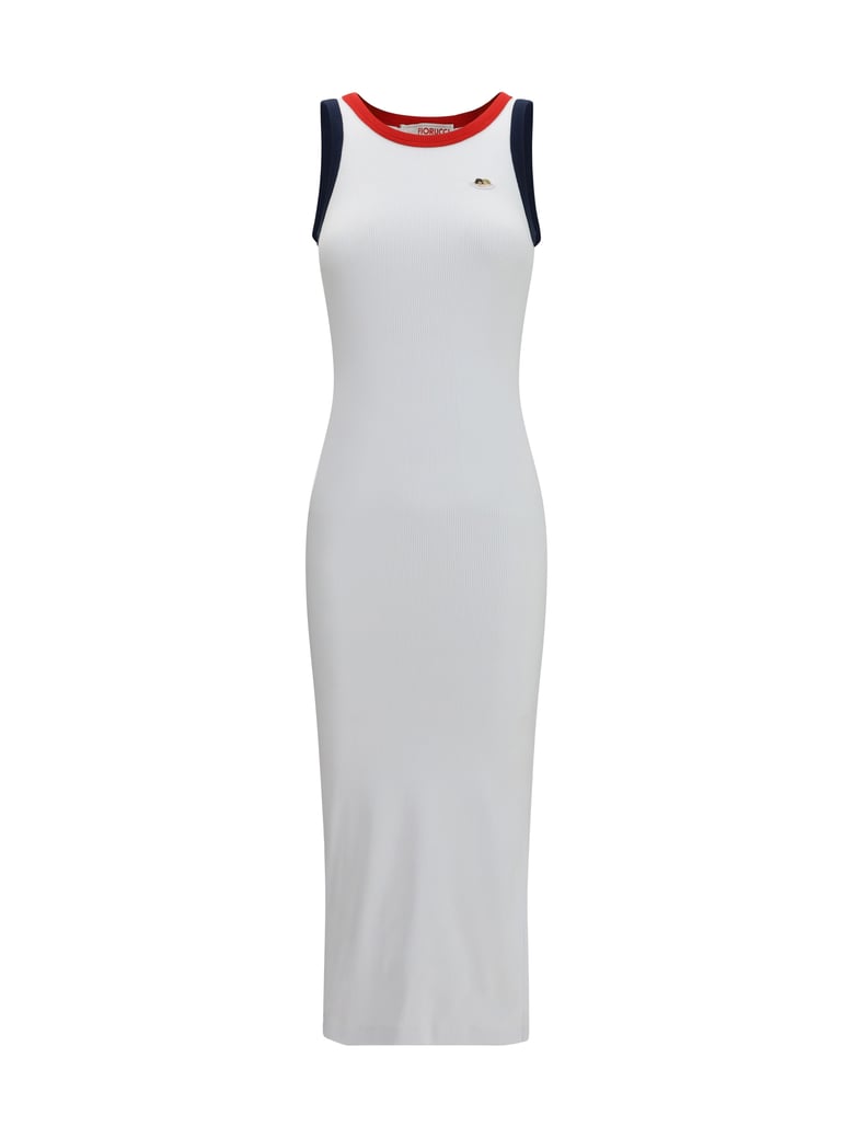 midi dress ribbed cotton multicolour by Selfnex