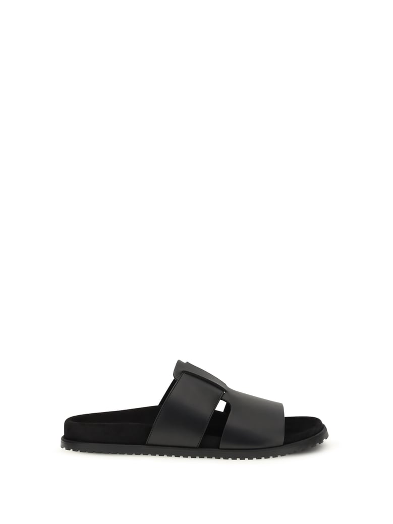 sandals calf leather black by Selfnex