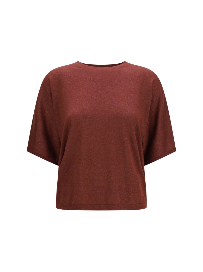 short-sleeve cashmere and silk sweater by Selfnex