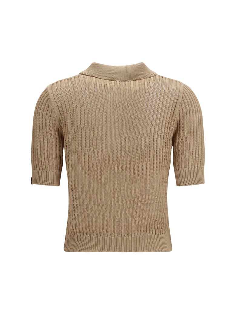 cotton polo shirt light camel by Selfnex