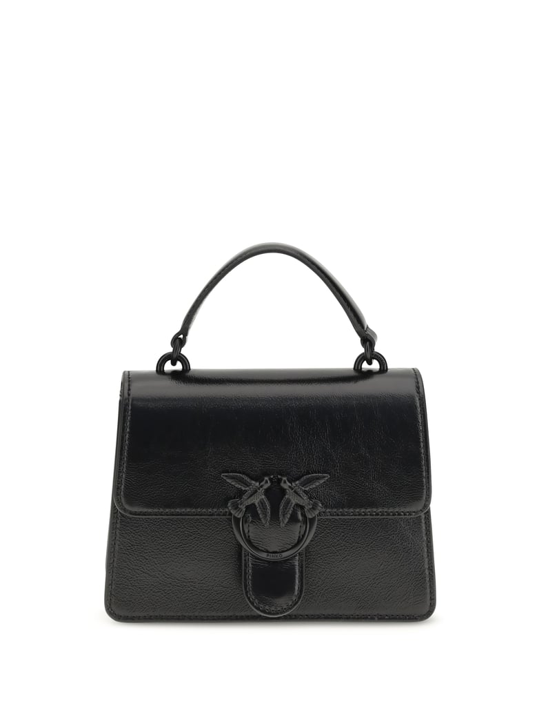 top-handle mini handbag love one black by Selfnex