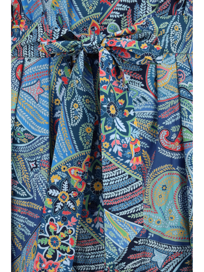 shirt dress paisley cotton-blend blue by Selfnex