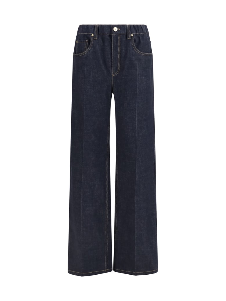 palazzo denim trousers blue by Selfnex