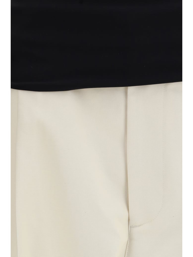 wide-leg pants wendy white/black by Selfnex