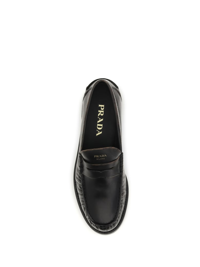 leather loafers black/tan by Selfnex