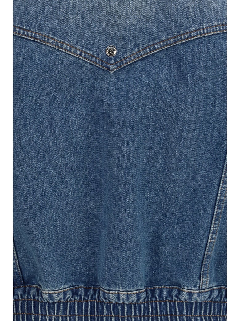 jacket medusa cotton denim medium blue by Selfnex