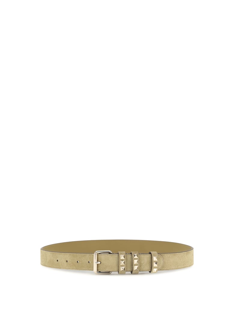 belt rockstud suede havana beige by Selfnex