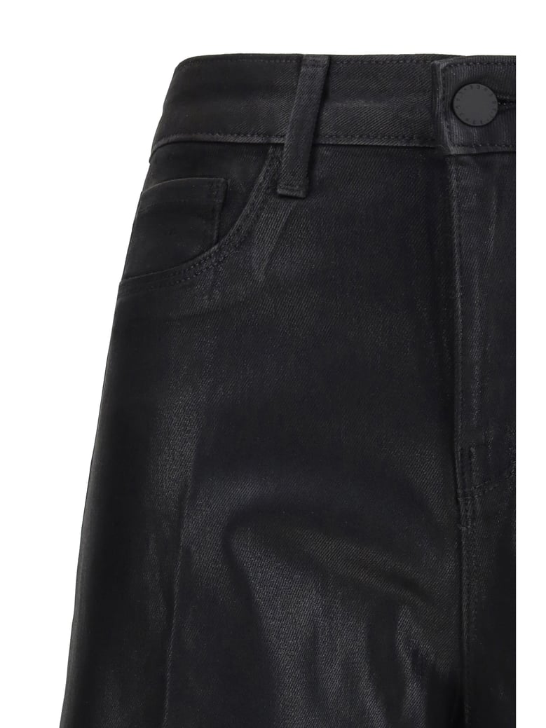 wide leg jeans clayton coated black by Selfnex