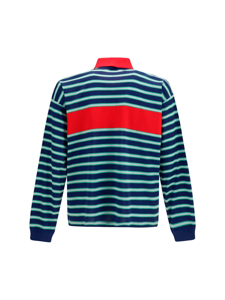polo shirt ink/grass green/white by Selfnex