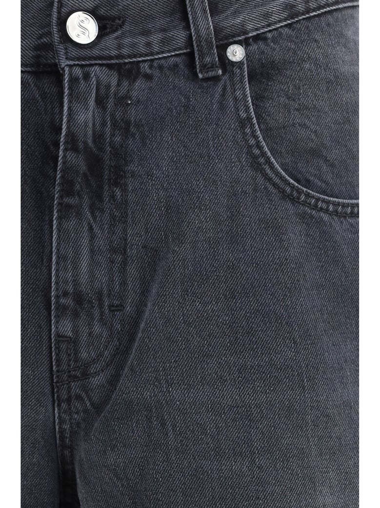 jeans relaxed cut black worn wash by Selfnex