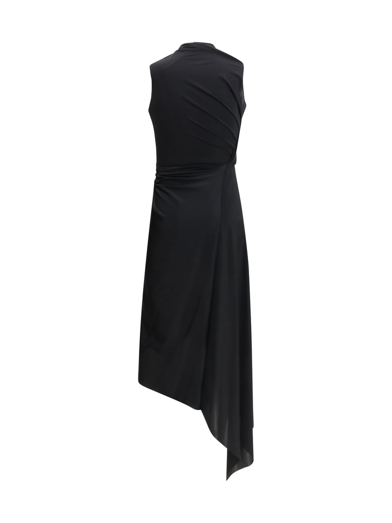 dress draped midi black by Selfnex