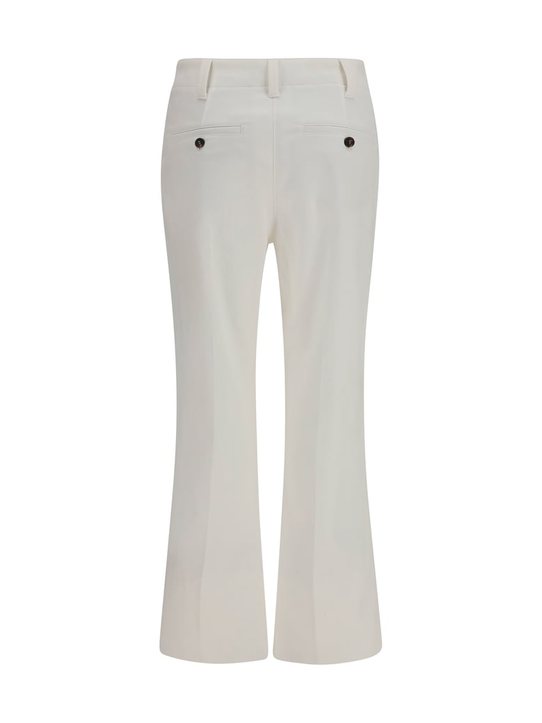 slim flared trousers off white by Selfnex