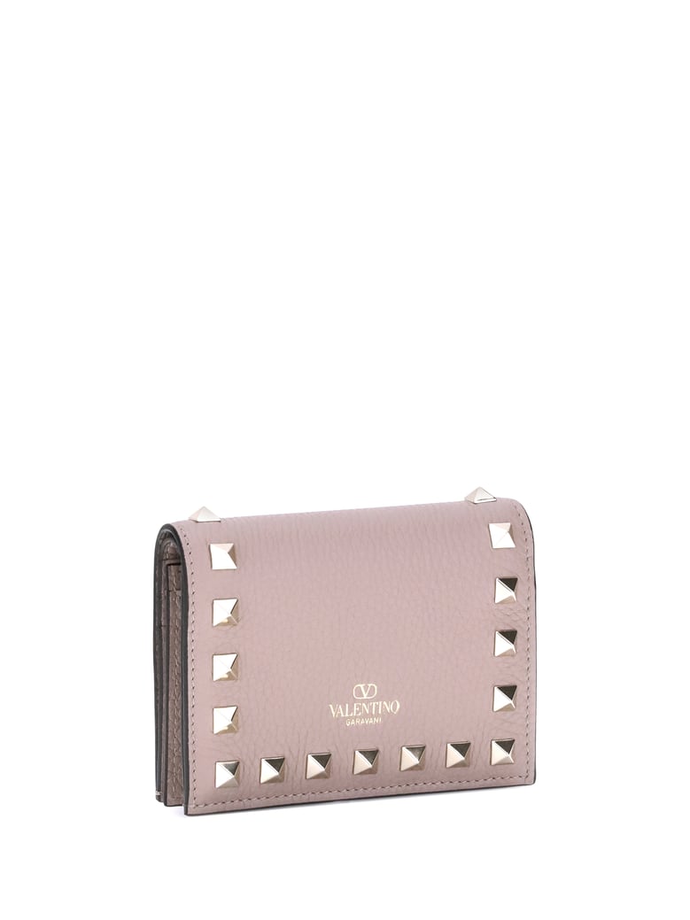 wallet rockstud powder pink calfskin by Selfnex