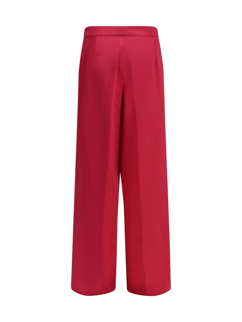 wide pleated pants fuchsia by Selfnex