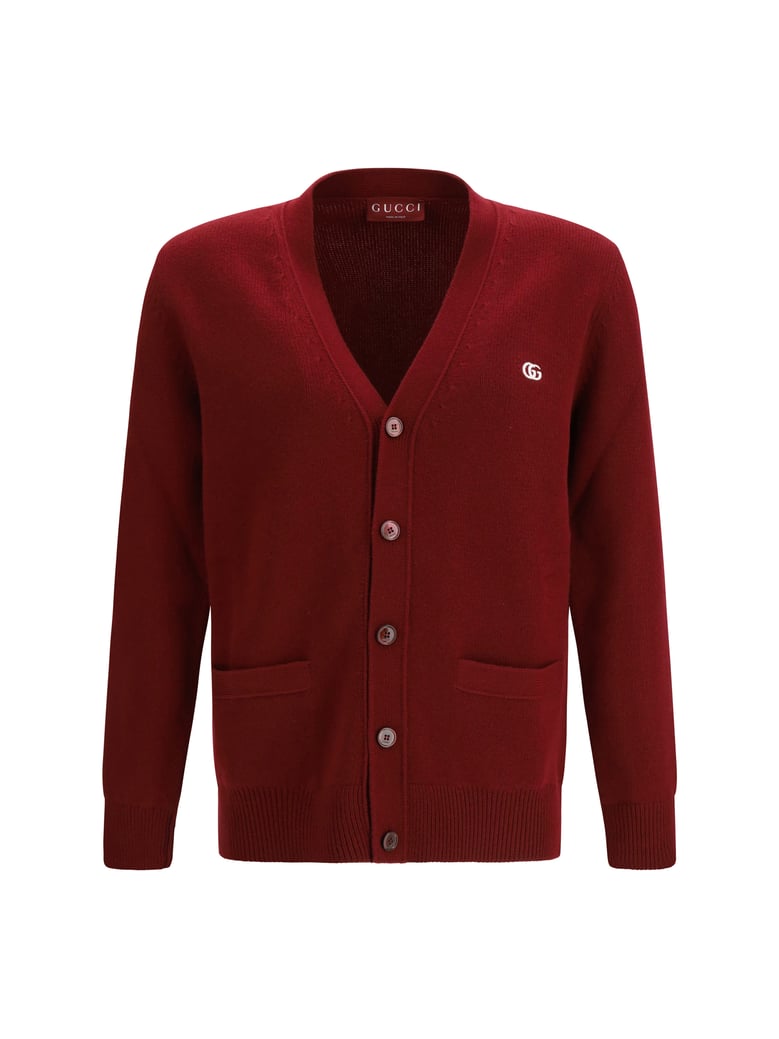 cardigan wool-cashmere red wine/mix by Selfnex