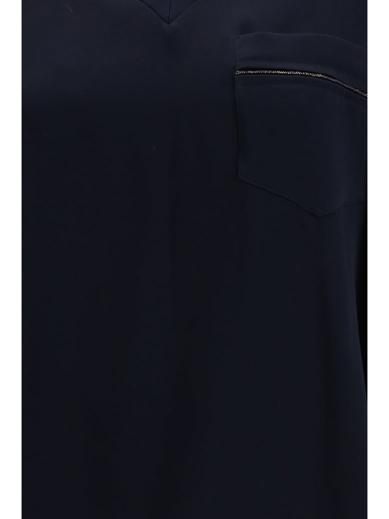 t-shirt v-neck midnight blue by Selfnex