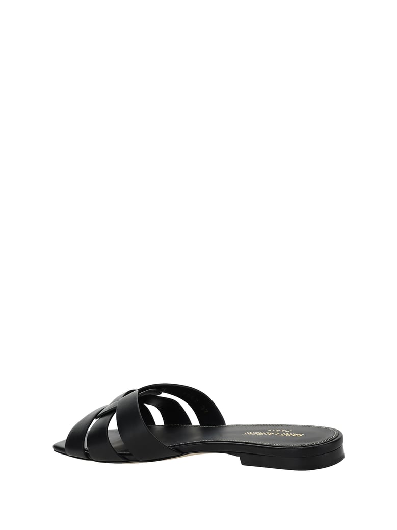 leather sandals black by Selfnex