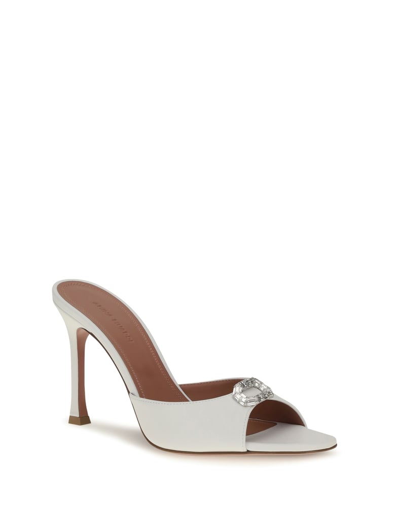 mule sandals camelia white by Selfnex