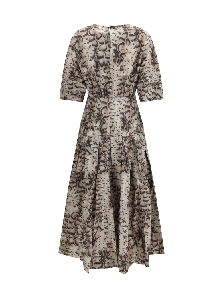 dress cut-out short beige/black by Selfnex