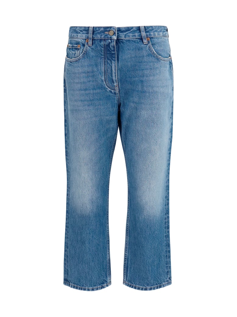straight-leg jeans medium blue by Selfnex